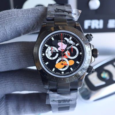 ROLEX Daytona Stainless Steel 7750 Movement Sapphire Glass Black Watch